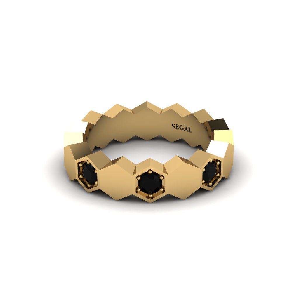 Black Diamond Honeycomb Eternity Ring - Maddison No. 7