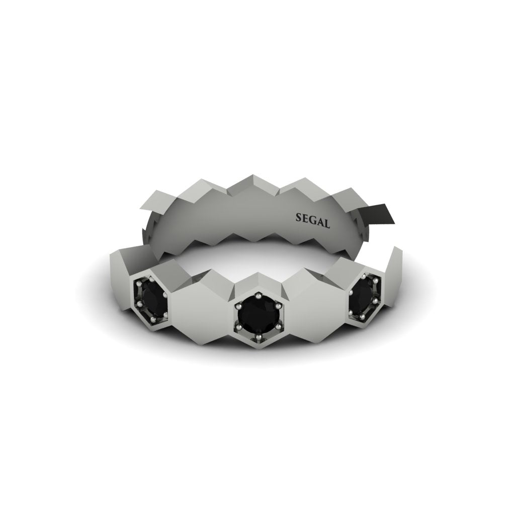 Black Diamond Honeycomb Eternity Ring - Maddison No. 9