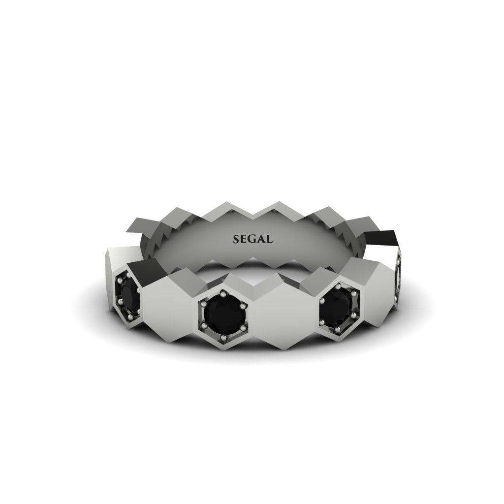 Black Diamond Honeycomb Eternity Ring - Maddison No. 9