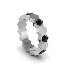 Black Diamond Honeycomb Eternity Ring - Maddison No. 9 image 1