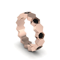 Black Diamond Honeycomb Eternity Ring - Maddison No. 8 image 1