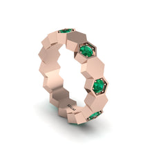 Emerald Honeycomb Eternity Ring (4)