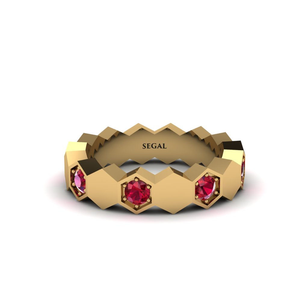 Ruby Honeycomb Eternity Ring - Maddison No. 10
