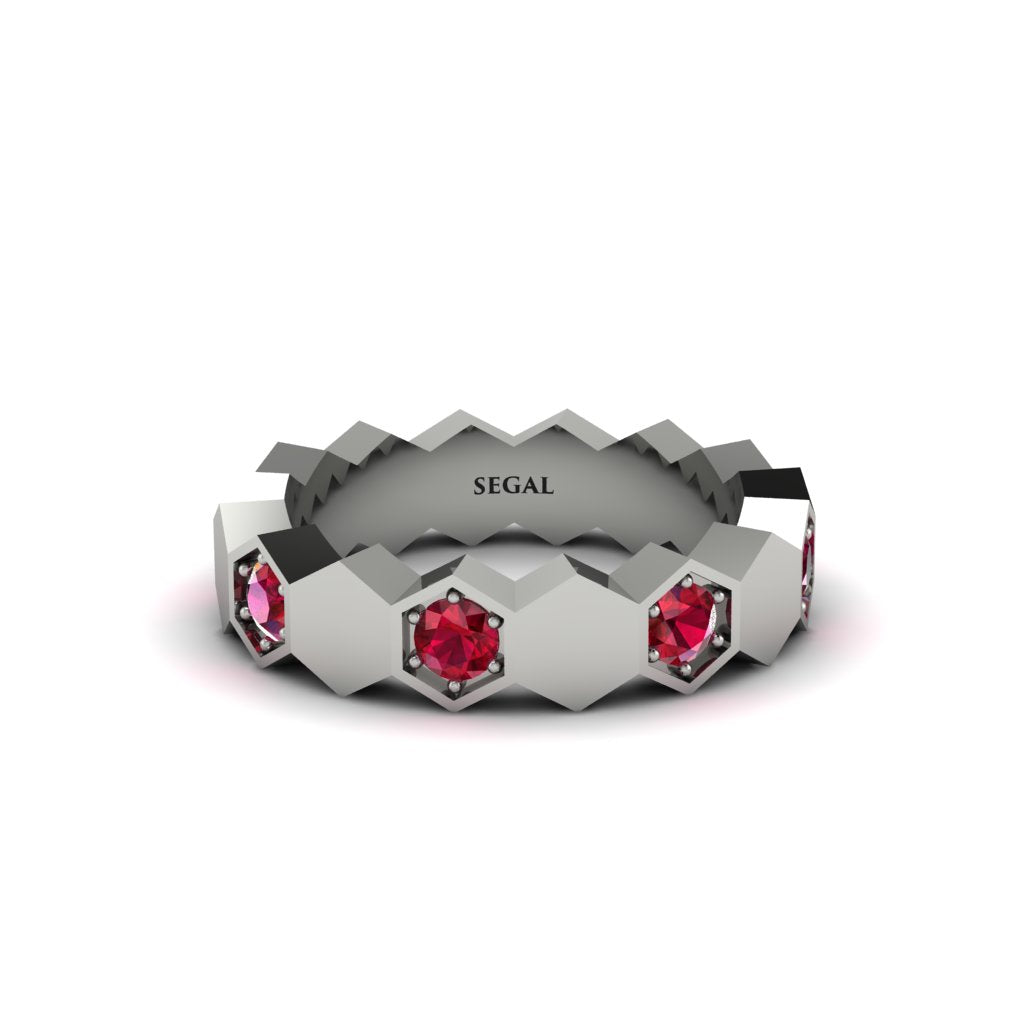 Ruby Honeycomb Eternity Ring - Maddison No. 12