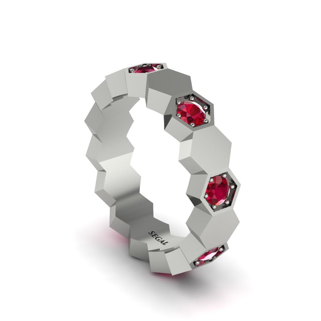 Ruby Honeycomb Eternity Ring - Maddison No. 12