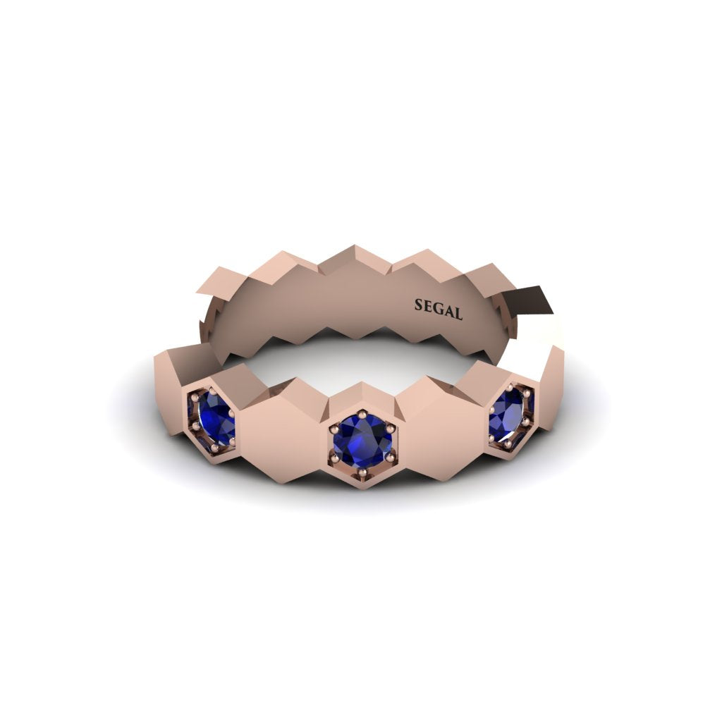 Sapphire Honeycomb Eternity Ring - Maddison No. 14