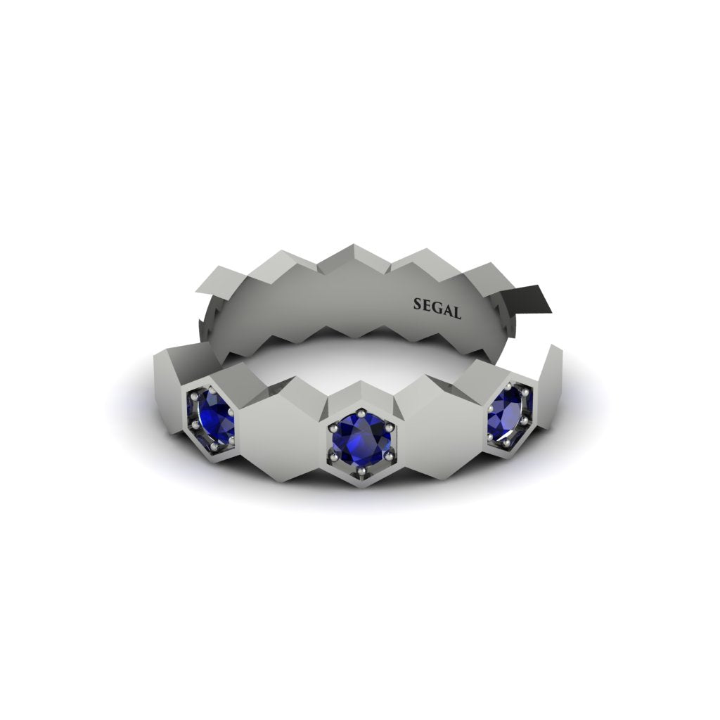 Sapphire Honeycomb Eternity Ring - Maddison No. 15