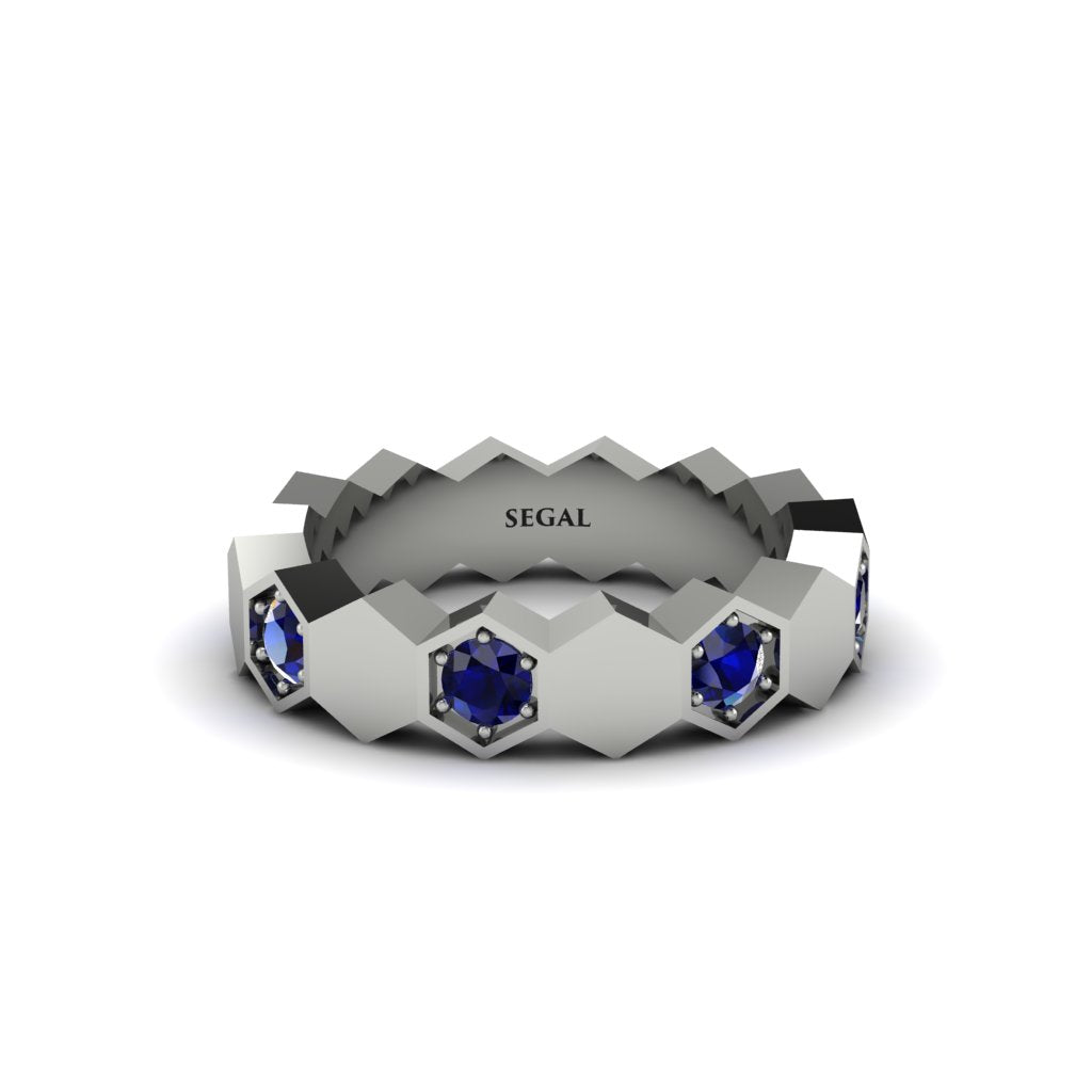 Sapphire Honeycomb Eternity Ring - Maddison No. 15