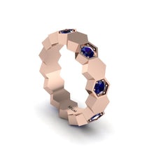 Sapphire Honeycomb Eternity Ring (4)