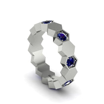 Sapphire Honeycomb Eternity Ring (8)