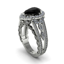 Black Diamond Imperial Blossom Engagement Ring - April No. 9 image 1