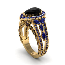 Black Diamond Imperial Blossom Engagement Ring - April No. 67 image 1