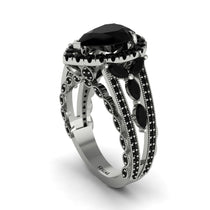 Black Diamond Imperial Blossom Engagement Ring - April No. 39 image 1