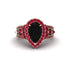 Black Diamond Imperial Blossom Engagement Ring - April No. 53 image 2