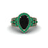 Black Diamond Imperial Blossom Engagement Ring - April No. 23