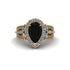 Black Diamond Imperial Blossom Engagement Ring - April No. 7 image 2