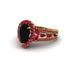 Black Diamond Imperial Blossom Engagement Ring - April No. 52