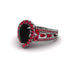 Black Diamond Imperial Blossom Engagement Ring - April No. 54 image 3