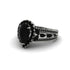 Black Diamond Imperial Blossom Engagement Ring - April No. 39