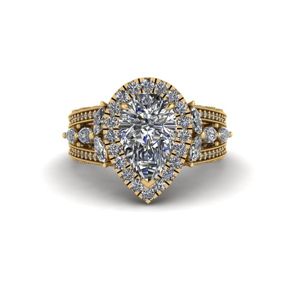Diamond Imperial Blossom Engagement Ring - April No. 1