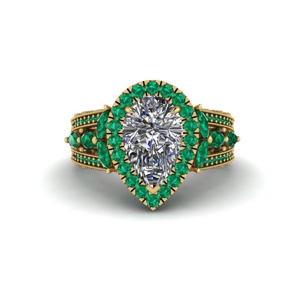 Diamond Imperial Blossom Engagement Ring - April No. 16