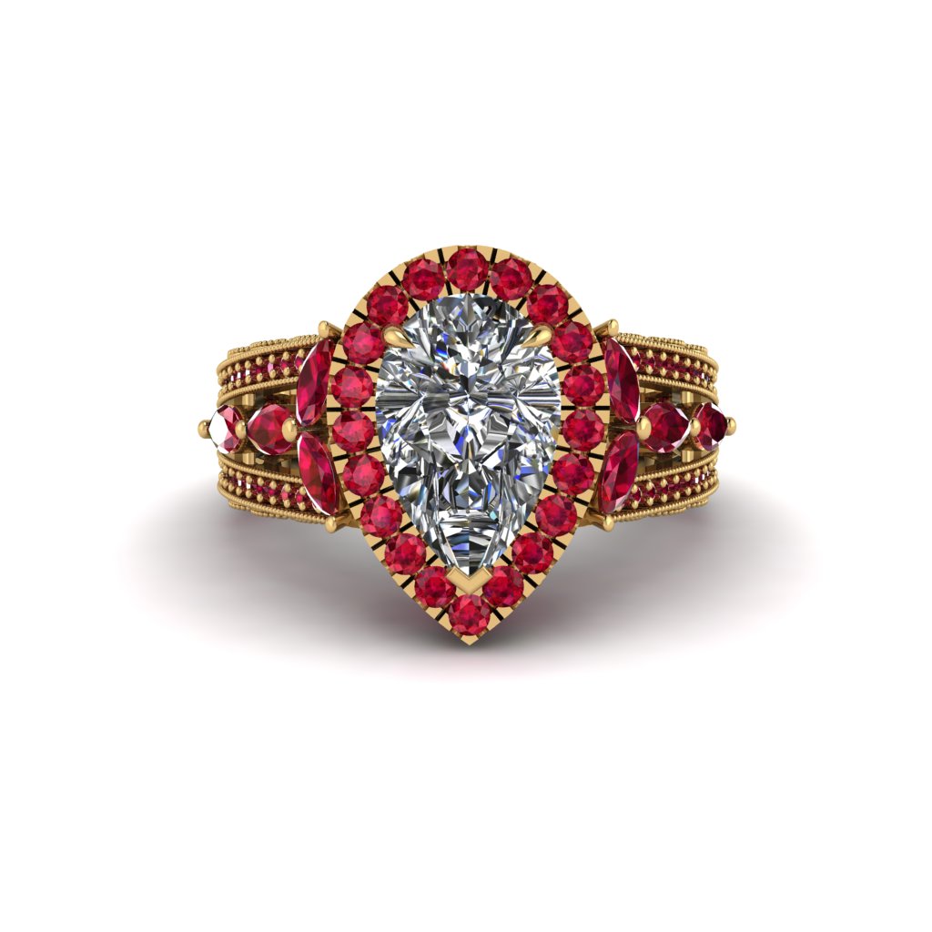 Diamond Imperial Blossom Engagement Ring - April No. 46