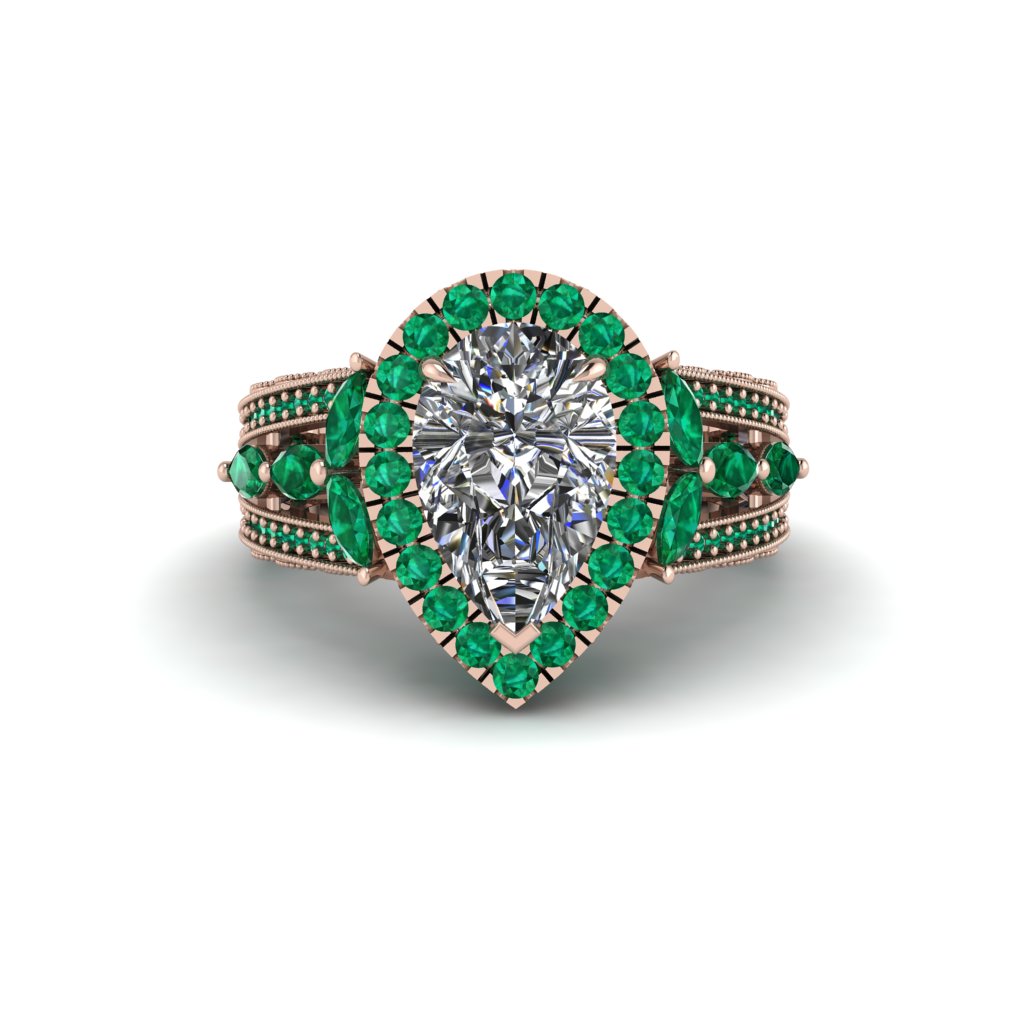 Diamond Imperial Blossom Engagement Ring - April No. 17