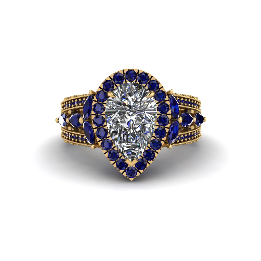 Diamond Imperial Blossom Engagement Ring - April No. 61
