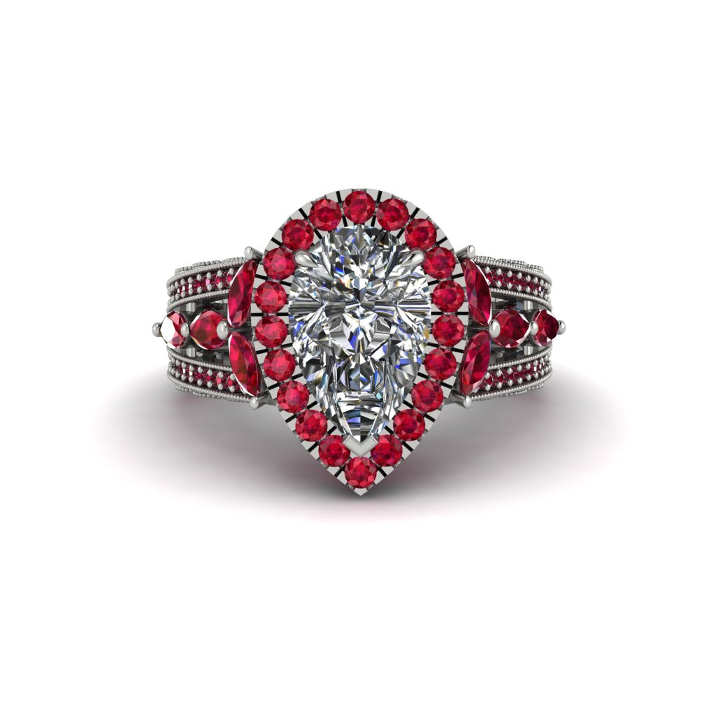 Diamond Imperial Blossom Engagement Ring - April No. 48