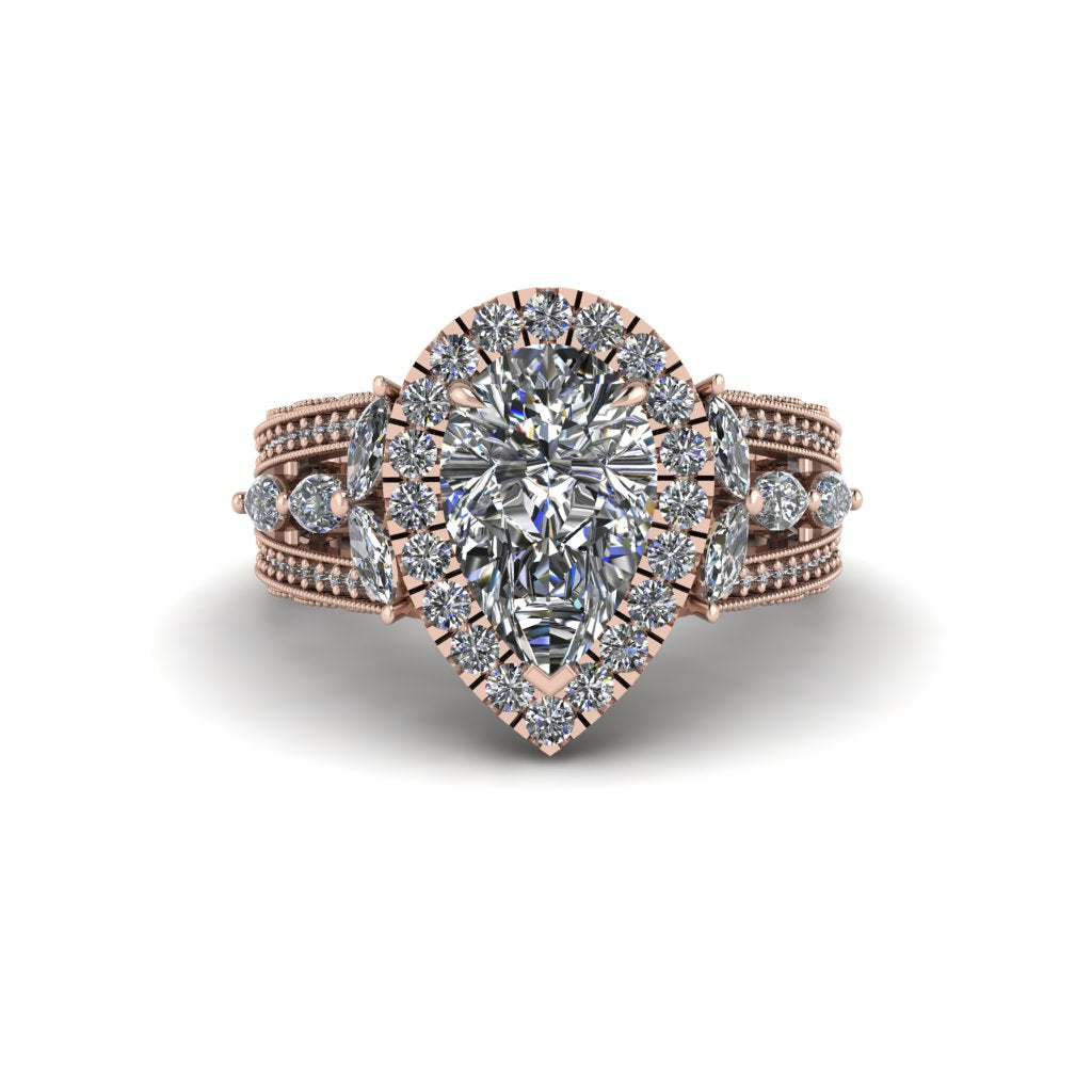 Diamond Imperial Blossom Engagement Ring - April No. 2