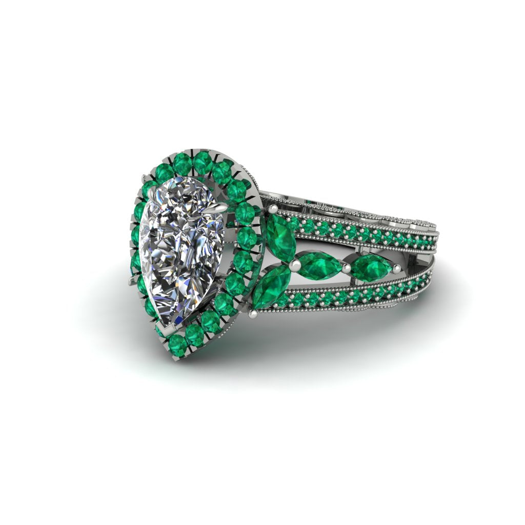 Diamond Imperial Blossom Engagement Ring - April No. 18