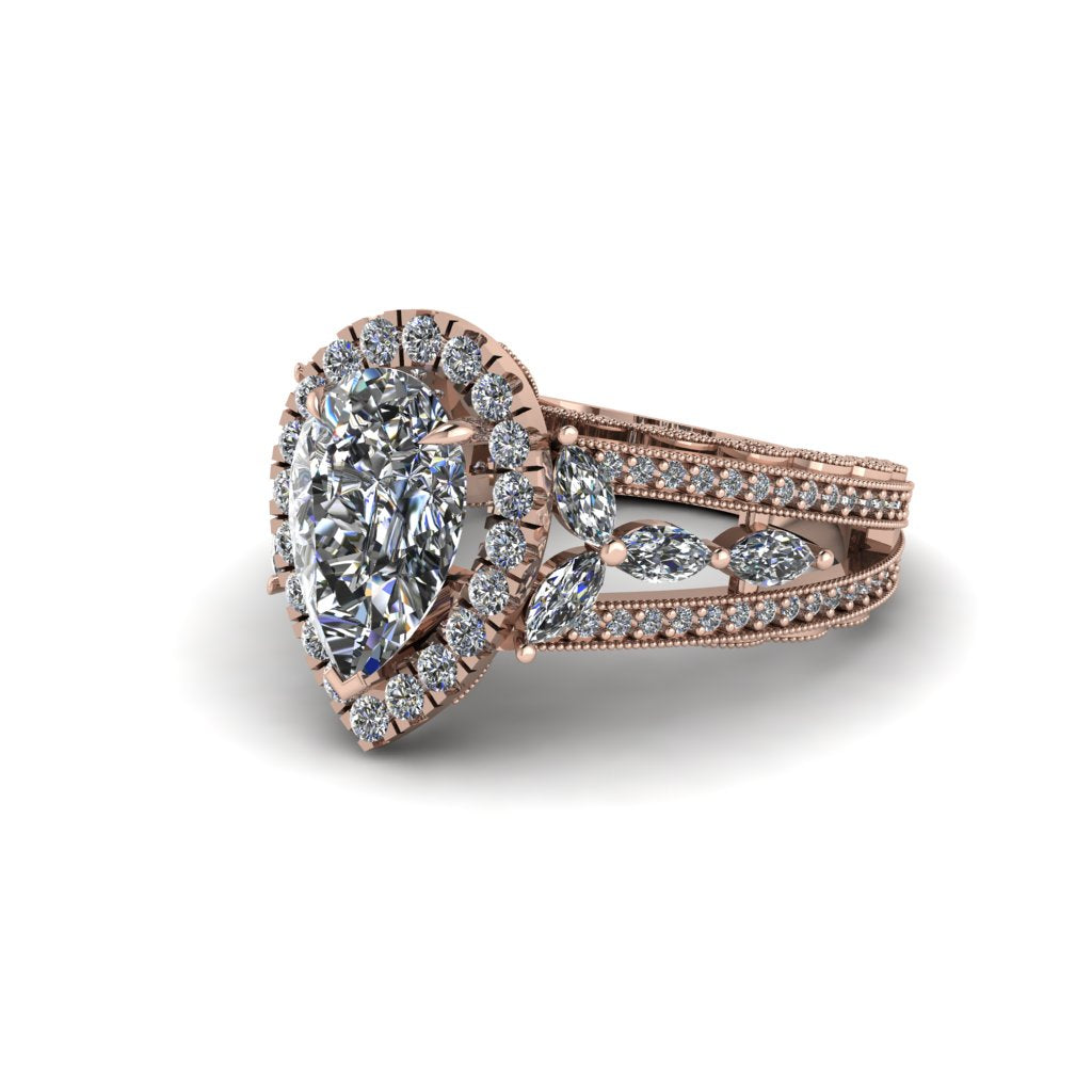 Diamond Imperial Blossom Engagement Ring - April No. 2