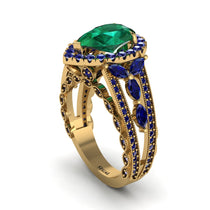 Emerald Imperial Blossom Engagement Ring - April No. 64 image 1