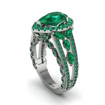 Emerald Imperial Blossom Engagement Ring - April No. 21 image 1