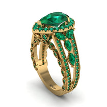 Emerald Imperial Blossom Engagement Ring - April No. 19 image 1