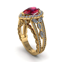 Ruby Imperial Blossom Engagement Ring - April No. 10 image 1