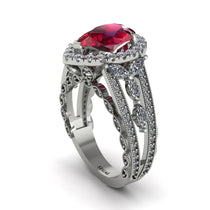 Ruby Imperial Blossom Engagement Ring - April No. 12 image 1