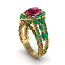 Ruby Imperial Blossom Engagement Ring - April No. 25 image 1