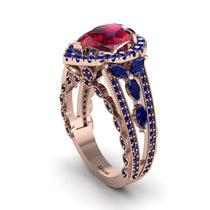 Ruby Imperial Blossom Engagement Ring - April No. 71 image 1