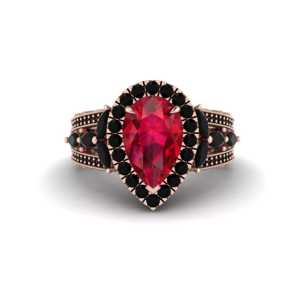 Ruby Imperial Blossom Engagement Ring - April No. 41