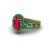 Ruby Imperial Blossom Engagement Ring - April No. 25