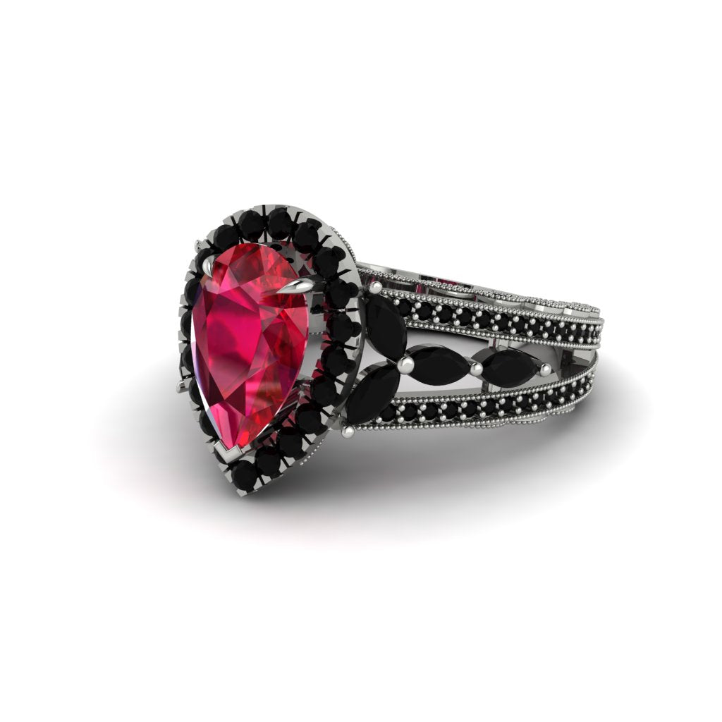 Ruby Imperial Blossom Engagement Ring - April No. 42