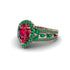 Ruby Imperial Blossom Engagement Ring - April No. 26