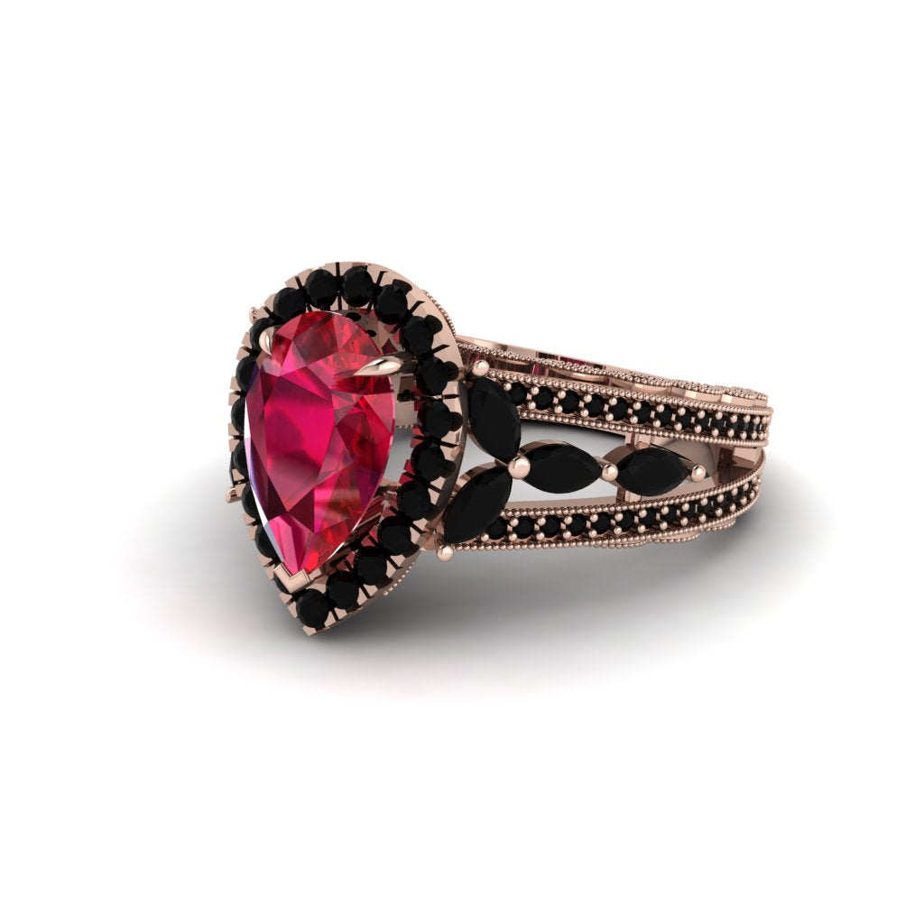Ruby Imperial Blossom Engagement Ring - April No. 41