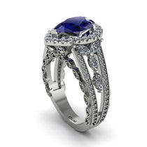 Sapphire Imperial Blossom Engagement Ring - April No. 15 image 1