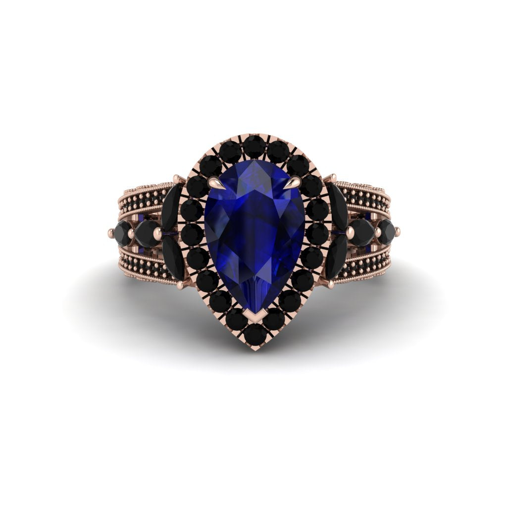Sapphire Imperial Blossom Engagement Ring - April No. 44