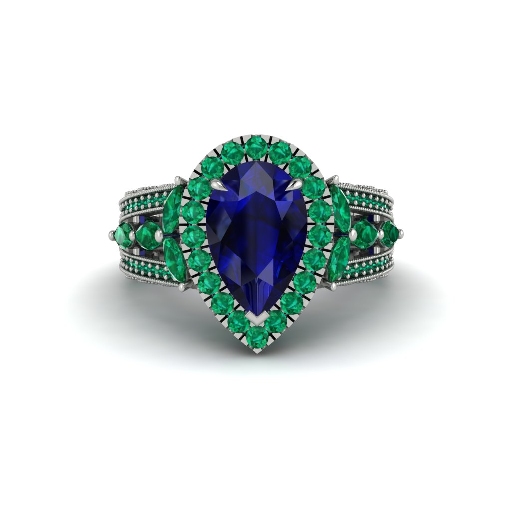 Sapphire Imperial Blossom Engagement Ring - April No. 30