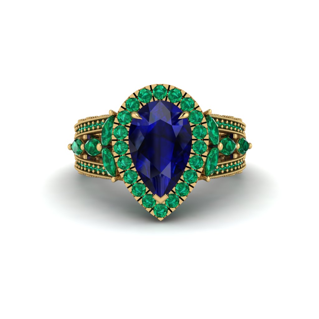 Sapphire Imperial Blossom Engagement Ring - April No. 28