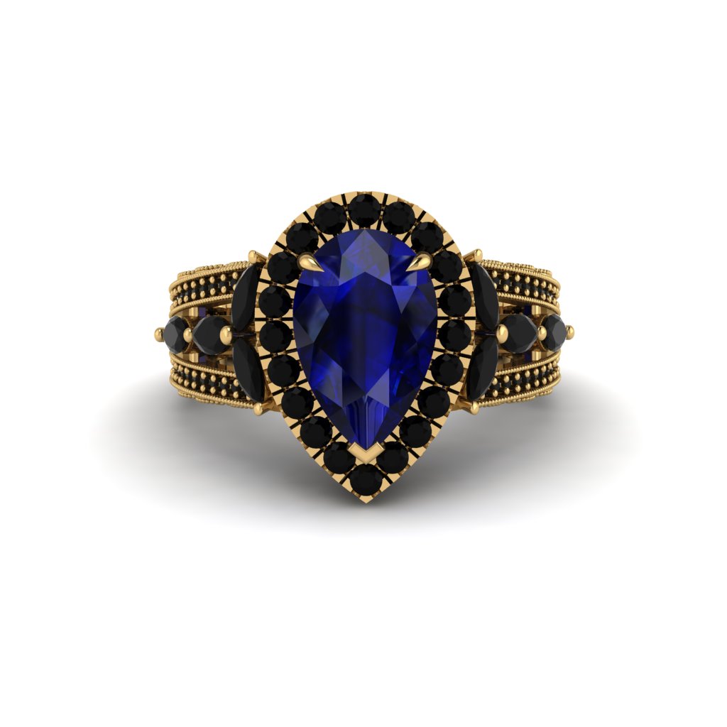 Sapphire Imperial Blossom Engagement Ring - April No. 43