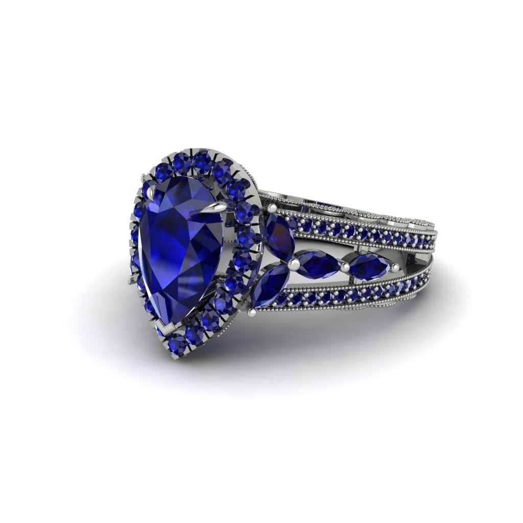 Sapphire Imperial Blossom Engagement Ring - April No. 75